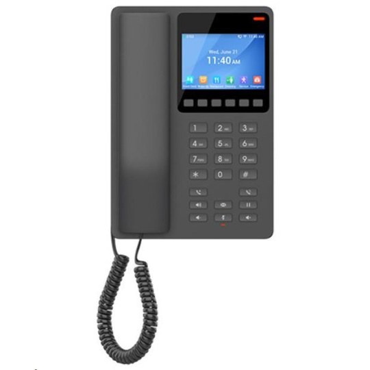 Grandstream GHP631W SIP WiFi hotelový telefon s displejem černý