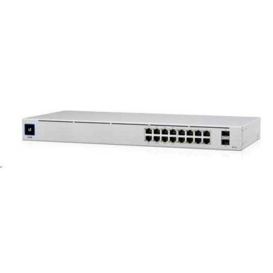 BAZAR - UBNT UniFi Switch USW-16-POE Gen2 [16xGigabit, 8x PoE out 42W, 802.3at/af, 2xSFP, 36Gbps] - Poškozený obal (Komp