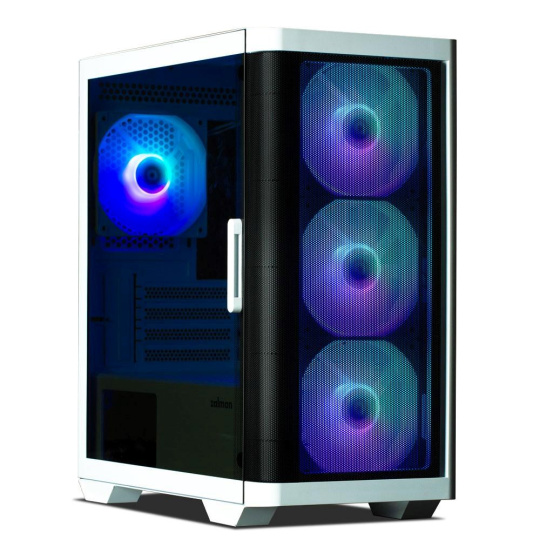 ZALMAN case M4, Mini Tower, mATX, 2xUSB 3.0, 1xUSB 2.0, 4x 120mm RGB Fan, bílá