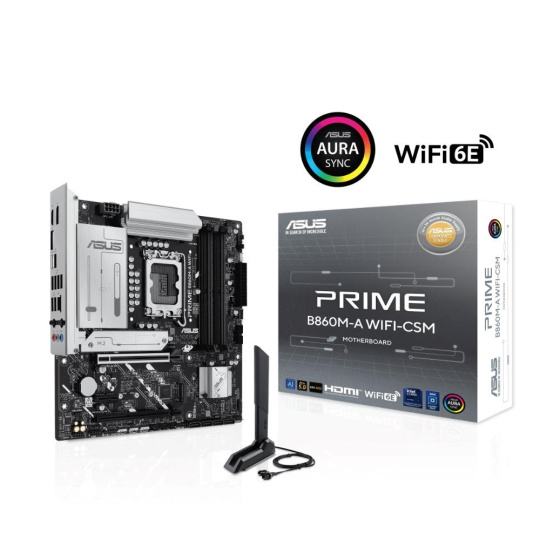 ASUS MB Sc LGA1851 PRIME B860M-A WIFI, Intel B860, 4xDDR5, 2xDP, 1xHDMI, WiFi, mATX