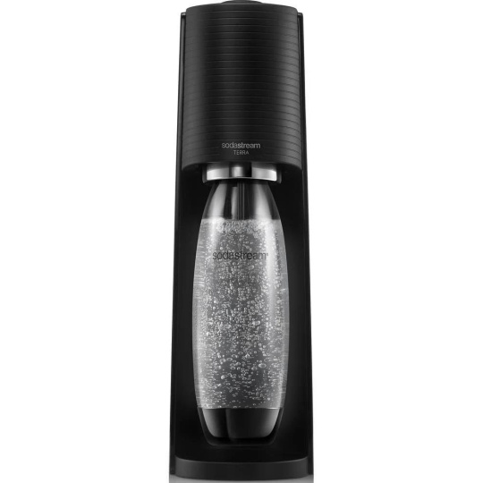 BAZAR - SodaStream Terra Black výrobník sody, mechanický, černý - jen výrobník - bez lahví - opraveno