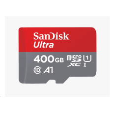 Karta SanDisk MicroSDXC 400 GB Ultra (120 MB/s, A1 Class 10 UHS-I, Android) + adaptér