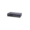 Vivotek PoE switch AW-GEL-065A-060, 4xGE PoE(802.3af/at, PoE budget 60W), 2xGbE RJ-45, extend-mode až 250m(PoE@10Mbps)