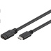 PremiumCord Prodlužovací kabel USB 3.2 generation 2, C/male - C/female, 1m