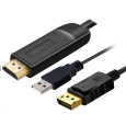 Kábel HDMI PREMIUMCORD 2.0 na DisplayPort 1.2 pre 4K@60Hz, 2m