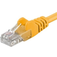 PremiumCord Patch kabel UTP RJ45-RJ45 CAT6 10m žlutá