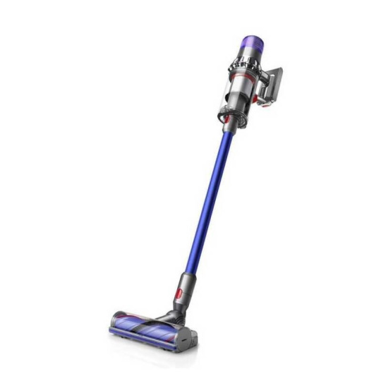 Dyson V11 (2023) akumulátorový vysvač, Li-Ion baterie, LCD displej, 3 režimy, sběrná nádoba, modrý / stříbrný