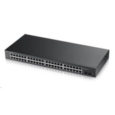 Zyxel GS1900-48 50portový gigabitový webový inteligentný prepínač, 48x gigabitový RJ45, 2x SFP