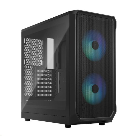 FRACTAL DESIGN skříň Focus 2 RGB Black TG Clear Tint, 2x USB 3.0, bez zdroje, mATX