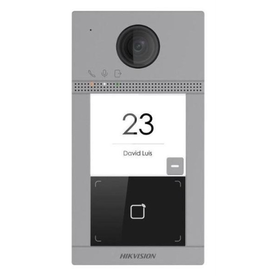 HIKVISION DS-KV8113-WME1(B)/Flush, IP dveřní interkom 1-tlač., čtečka karet, 2MPx kamera, WiFi, zápustný