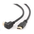 GEMBIRD HDMI kábel na HDMI 1.8 m, 90° konektor (v1.4, M/M, pozlátené kontakty, šikmé, tienené)