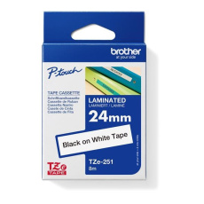 BROTHER TZE251 - TZ kazeta 24 mm široká, laminovaná TZE-251, biela/čierna farba písma