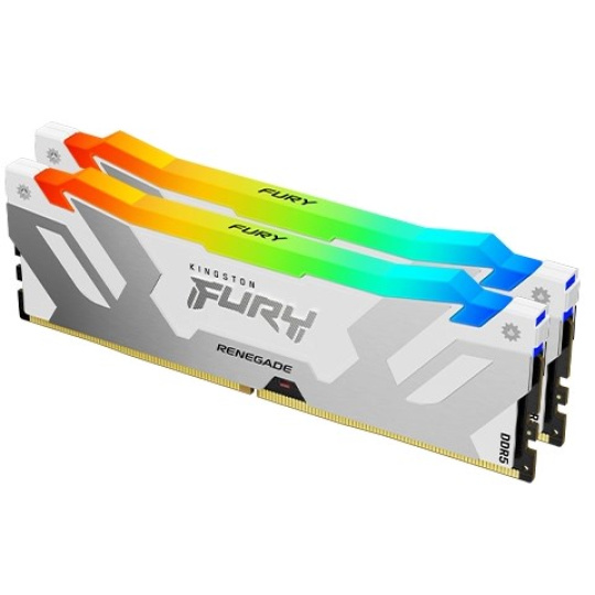 KINGSTON DIMM DDR5 32GB (Kit of 2) 6000MT/s CL32 FURY Renegade Bílá RGB XMP