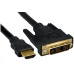 PREMIUMCORD HDMI - DVI-D kábel 1 m (M/M, pozlátené kontakty, tienený)