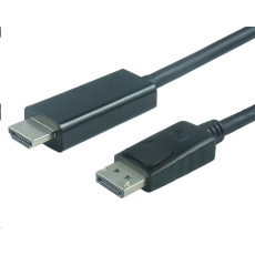 Kábel PREMIUMCORD DisplayPort 1.2 na HDMI 2.0, pre rozlíšenie 4Kx2K@60Hz, 2m