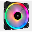 Ventilátor CORSAIR série LL, LL140 RGB, 140 mm ventilátor s dvojitou svetelnou slučkou RGB LED PWM, jedno balenie