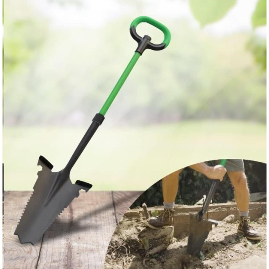 Hammersmith Rayzer Shovel rýč, rýč se špičatou čepelí, pilovité strany, 114cm