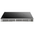 D-Link DGS-3130-54PS/SI L3 Stohovateľný riadený gigabitový PoE switch, 48x PoE gigabit, 2x 10GBASE-T, 4x SFP+, 370W PoE