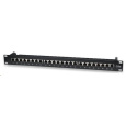 Intellinet Patch panel, 19", Cat5e, 24 portov, FTP, 1U, čierny