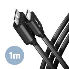 AXAGON BUMM3-CM10AB, SPEED kábel Micro-B USB <->USB-C, 1 m, USB 3</->.2 Gen 1, 3A, ALU, tpe, čierna