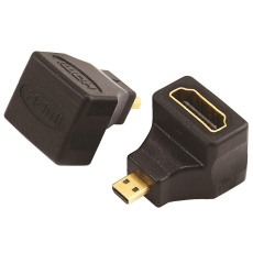 PremiumCord adaptér Micro HDMI Male na HDMI Female zahnutý do pravého úhlu 90°