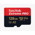 SanDisk micro SDXC karta 128GB Extreme PRO (200 MB/s Class 10, UHS-I U3 V30) + adaptér