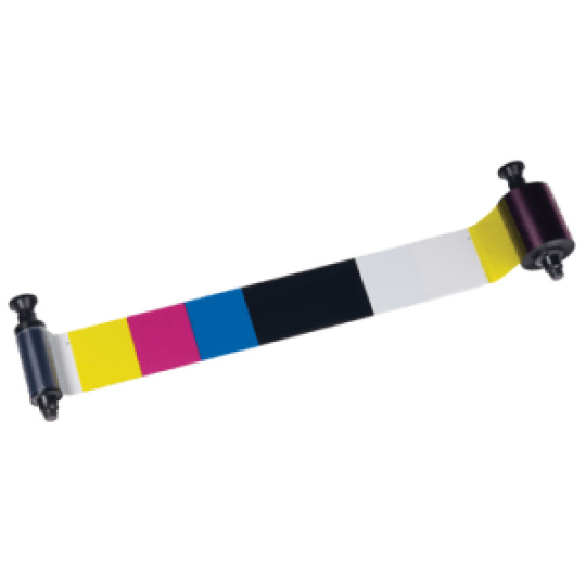 Evolis colour ribbon (half-panel, YMCKOKO)