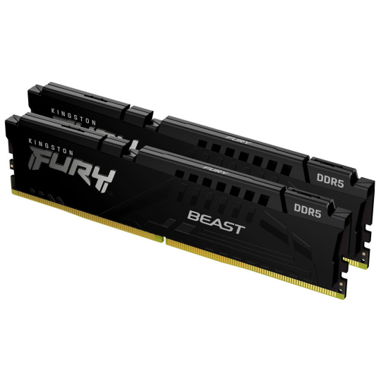 KINGSTON DIMM DDR5 32GB (Kit of 2) 6400MT/s CL32 ECC FURY Beast XMP Černá