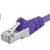 PREMIUMCORD Patch kábel CAT6a S-FTP, RJ45-RJ45, AWG 26/7 3m fialový