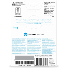 HP Advanced Glossy Photo Paper-100 sht/10 x 15 cm borderless,  250 g/m2, Q8692A