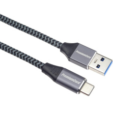 PREMIUMCORD USB-C na USB 3.0 A (USB 3.1 generácia 1, 3A, 5Gbit/s) 0,5 m opletenie