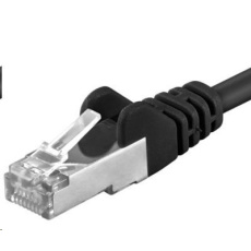 PREMIUMCORD Patch kábel CAT6a S-FTP, RJ45-RJ45, AWG 26/7 1,5m čierny