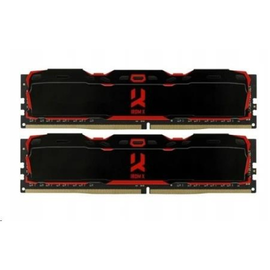 DDR4 16GB 3200MHz CL16 DIMM (Kit 2x8GB) GOODRAM IRDM X, čierna