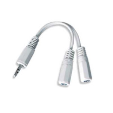 GEMBIRD Audio kábel 3,5 mm Jack - 2x 3,5 mm Jack (M/F, rozbočovač, stereo)