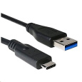 C-TECH USB 3.0 Kábel AM na USB-C (AM/CM), 2 m, čierny